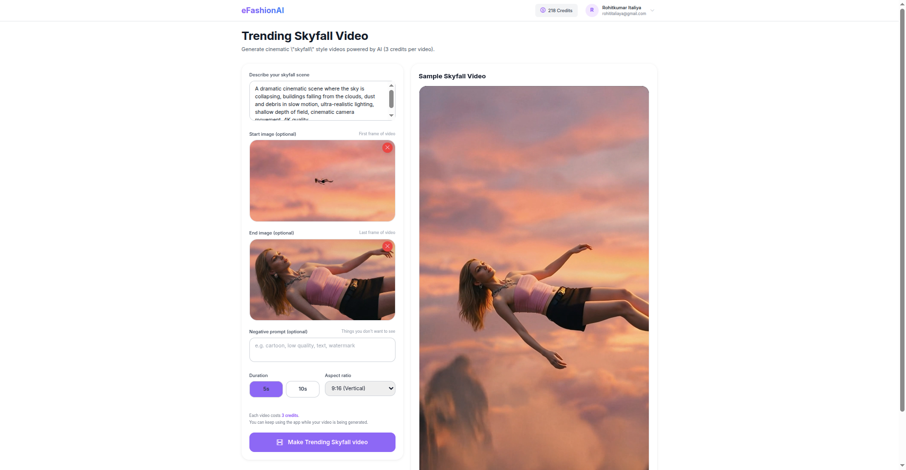 how to make viral skyfall video in seconds