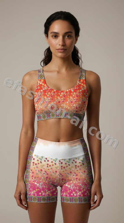 AI garment model visualization matching prompt: A realistic full body photo of a model w...