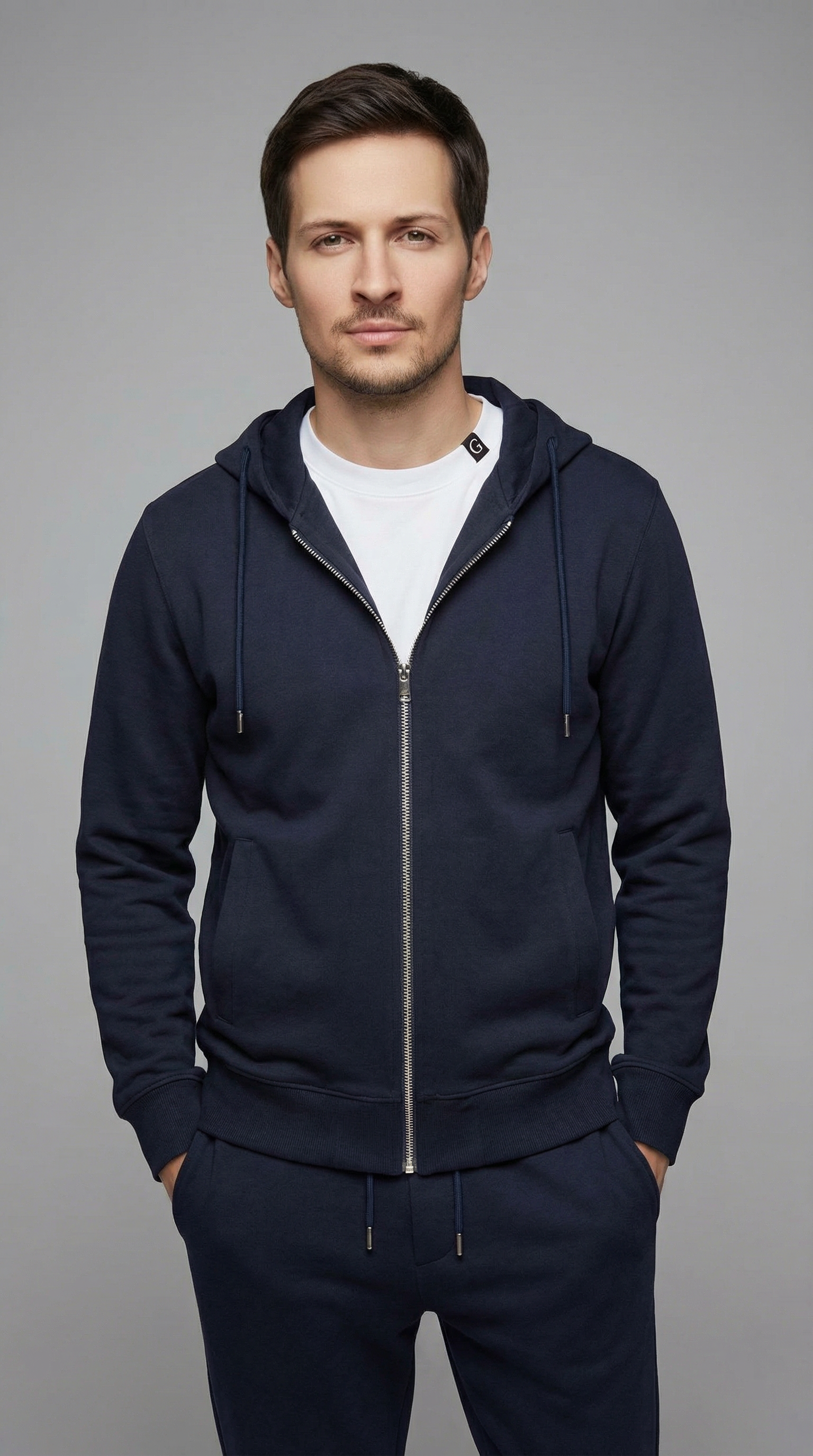AI garment model visualization matching prompt: A realistic high quality photo of a mode...